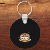 Hoy Es Mi Cumpleaños Con Cake Spanish Birthday Gif Schlüsselanhänger (Vorderseite)