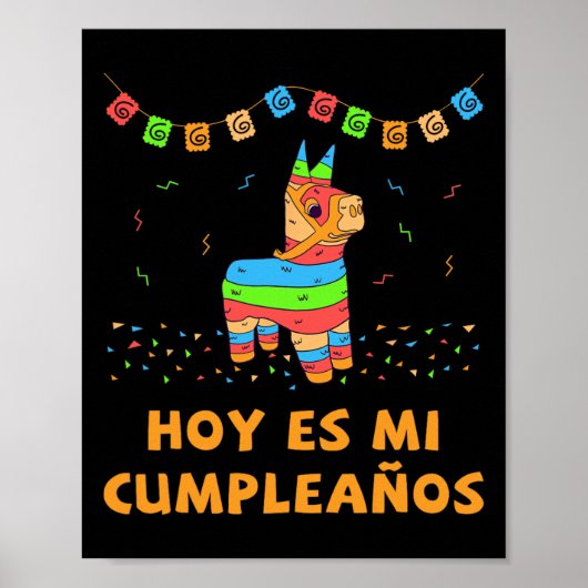 Hoy Es Mi Cumpleanos Pinata Birthday Cinco De Mayo Poster (Vorne)