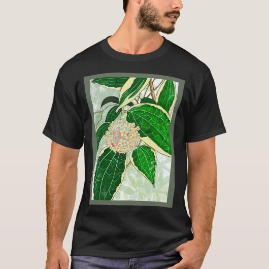 Hoya macrophylla _Variegata_ Pflanze Art T-Shi T-Shirt (Vorderseite)