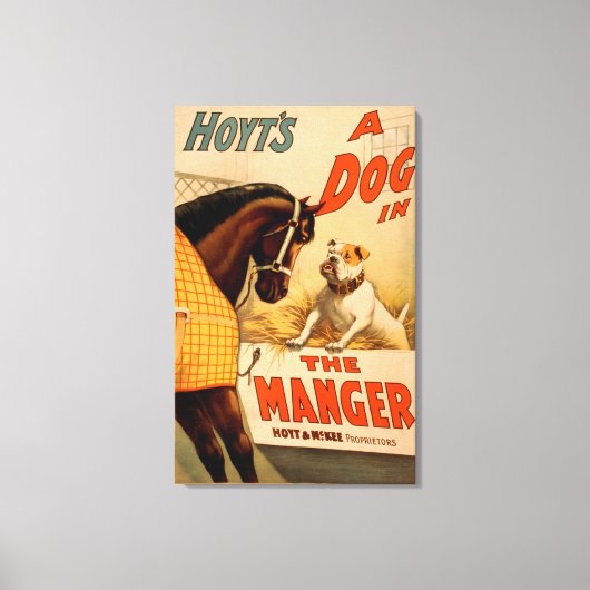 Hoyt ist ein Hund im Magiertheater-Poster Leinwanddruck (Vorderseite)