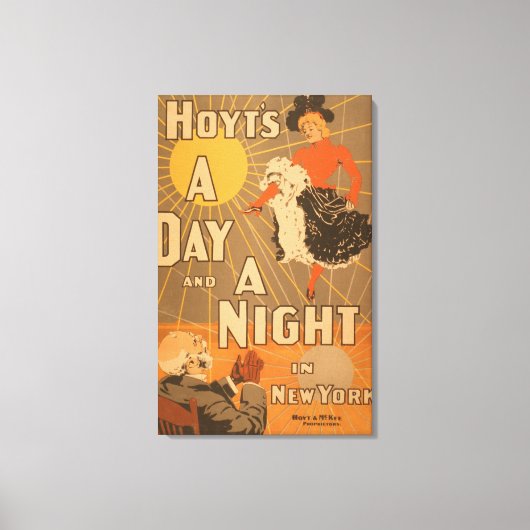 Hoyt's A day and a night in New York City Play Leinwanddruck (Vorderseite)