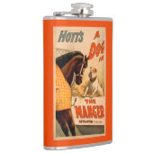 Hoyts a-Hund im Krippen-Theater-Plakat Flachmann (Rechts)