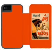 Hoyts a-Hund im Krippen-Theater-Plakat Incipio iPhone Geldbeutel-Hülle (Folio Geöffnet)