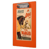 Hoyts a-Hund im Krippen-Theater-Plakat Klemmbrett (Links)