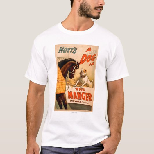 Hoyts a-Hund im Krippen-Theater-Plakat T-Shirt (Vorderseite)
