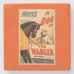 Hoyts Ein Hund in der Krippe Theaterplakat Steinuntersetzer