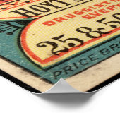 Hoyt's New Floral Köln Vintag Print Poster (Ecke)