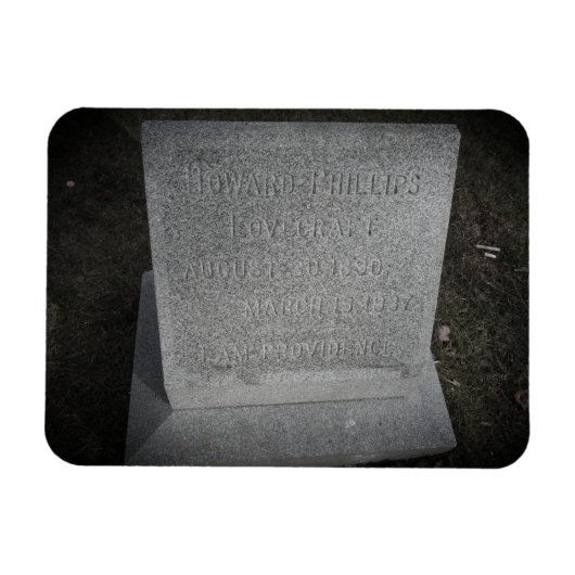 HP Lovecraft Grave - 'I AM PROVIDENCE' Magnet (Horizontal)