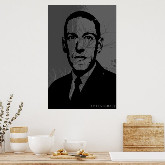 HP Lovecraft Portrait Poster (Küche)