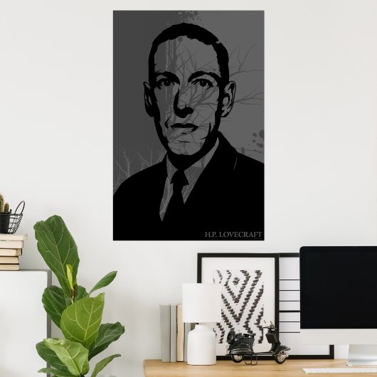 HP Lovecraft Portrait Poster (Heimbüro)
