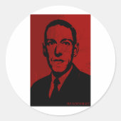 HP Lovecraft Portrait Sticker (Vorderseite)
