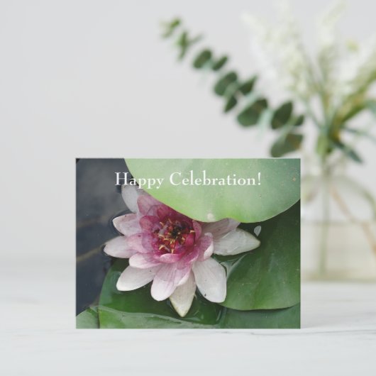 Hppy Celebration Custom Occasions Floral Postcard Postkarte (Stehend Vorderseite)