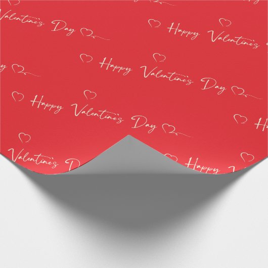 Hppy Valentine's Day gift wrapping Geschenkpapier (Ecke)