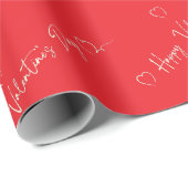 Hppy Valentine's Day gift wrapping Geschenkpapier (Rolleneckpunkt)