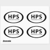 HPS OVALER AUFKLEBER (Blatt)