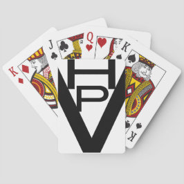 HPV Logo Design auf einem knackigen neuen Deck von Spielkarten
