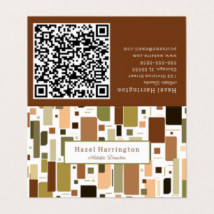 HQ-Code Retro Falted Business Card Mitte Jahrhunde Visitenkarten