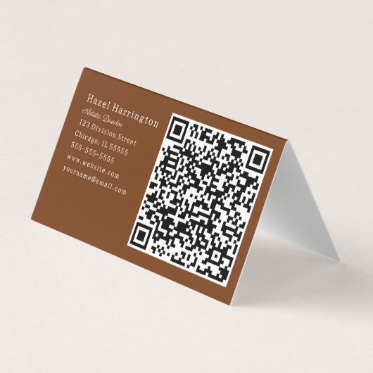 HQ-Code Retro Falted Business Card Mitte Jahrhunde Visitenkarten (Rückseite)