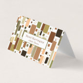 HQ-Code Retro Falted Business Card Mitte Jahrhunde Visitenkarten (Vorderseite)