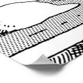 HQ für Kuhwerkzeuge NUR auf WEISSEM T-SHIRT angeba Poster (Ecke)