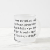 HQ mattierte Tasse Freiheitsstatue aus Nebel (VorderseiteRechts)