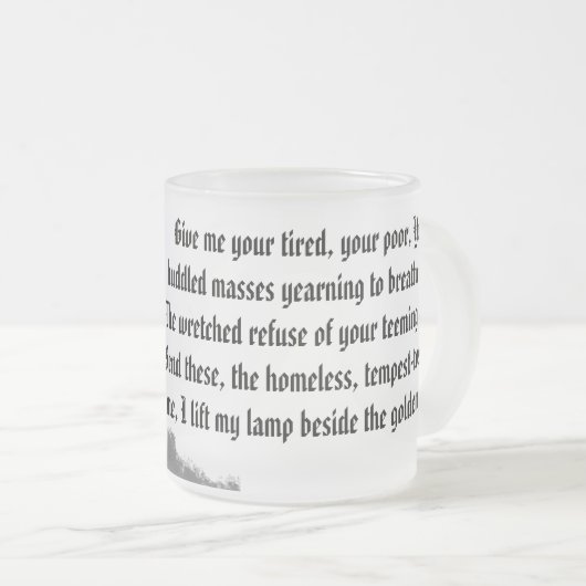 HQ mattierte Tasse Freiheitsstatue aus Nebel (VorderseiteRechts)