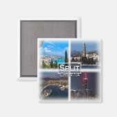 HR0027 Europa, Kroatien, Split, Kühlschrank Magnet (Vorderseite/Rückseite)