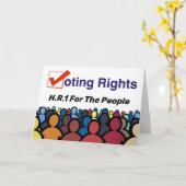 HR1 Stimmrecht für das Volk Gesetz Karte (Gelbe Blume)