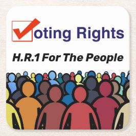 HR1 Stimmrecht für das Volk Gesetz Rechteckiger Pappuntersetzer
