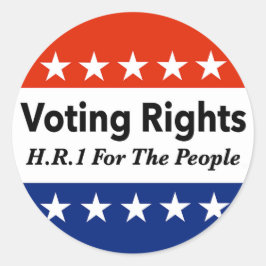 HR1 Stimmrecht für das Volk Gesetz Runder Aufkleber