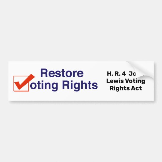 HR4 John Lewis Voting Rights Act Autoaufkleber (Vorne)