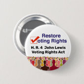 HR4 John Lewis Voting Rights Act Button (Vorne & Hinten)