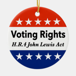 HR4 John Lewis Voting Rights Act Keramik Ornament
