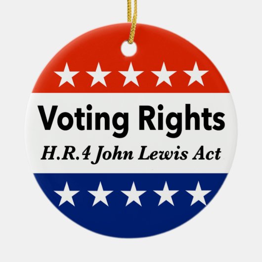 HR4 John Lewis Voting Rights Act Keramik Ornament (Vorne)