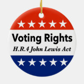 HR4 John Lewis Voting Rights Act Keramik Ornament (Hinten)