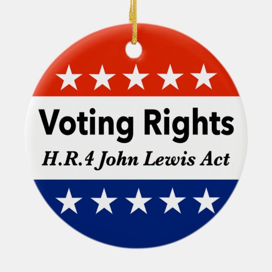 HR4 John Lewis Voting Rights Act Keramik Ornament (Hinten)
