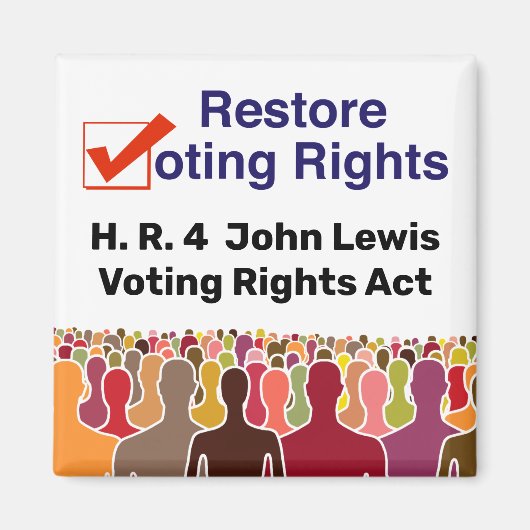 HR4 John Lewis Voting Rights Act Magnet (Vorne)