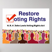 HR4 John Lewis Voting Rights Act Poster (Vorne)