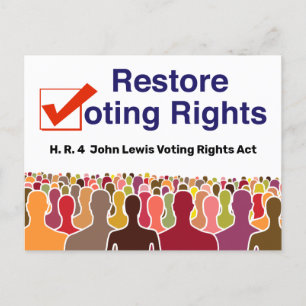 HR4 John Lewis Voting Rights Act Postkarte