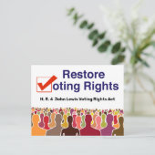 HR4 John Lewis Voting Rights Act Postkarte (Stehend Vorderseite)