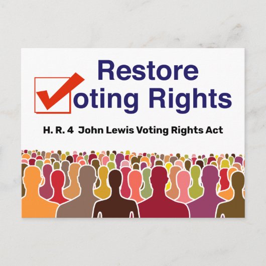 HR4 John Lewis Voting Rights Act Postkarte (Vorderseite)