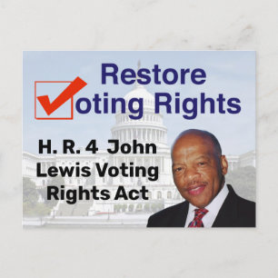 HR4 John Lewis Voting Rights Act Postkarte