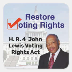 HR4 John Lewis Voting Rights Act Quadratischer Aufkleber