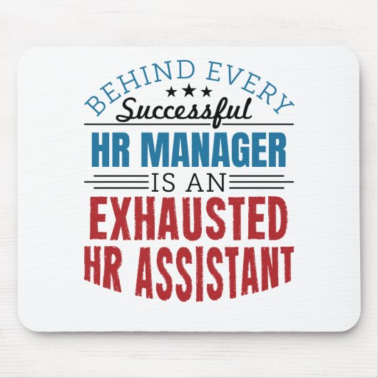 HR Assistant Funny Quote Human Resources Mousepad (Vorne)