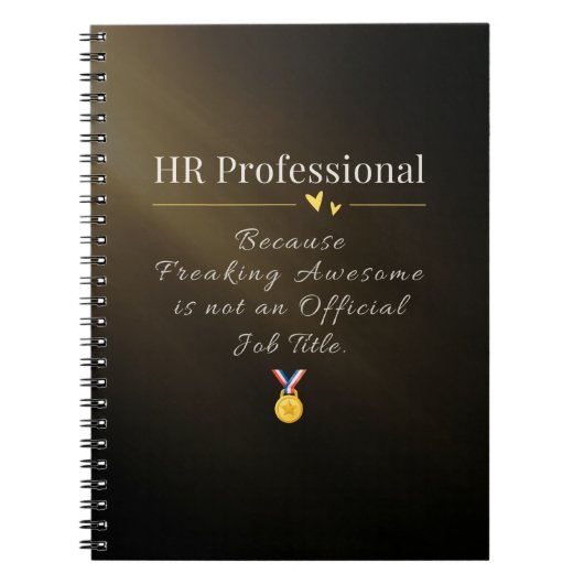 HR Berufliches Notebook - Funny Quote Notizblock (Vorderseite)