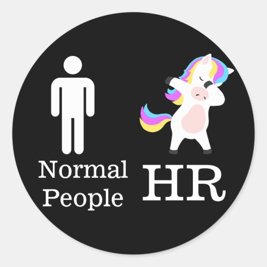 HR 🦄 Dabbing Unicorn STICKER (Vorderseite)