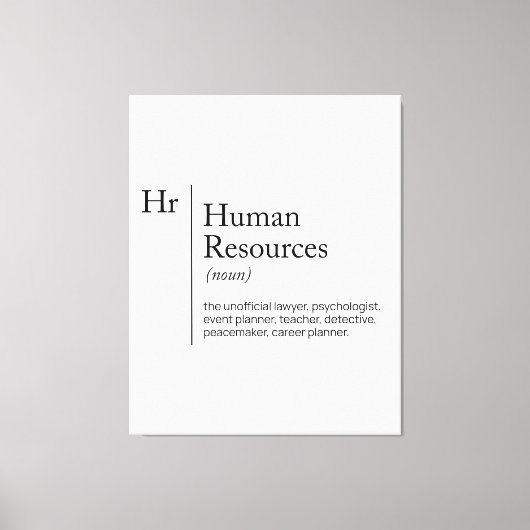 HR Definition-Wörterbuch Leinwanddruck (Vorderseite)