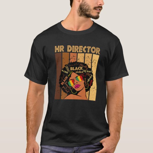 HR Director Afro African American Women Black Hist T-Shirt (Vorderseite)