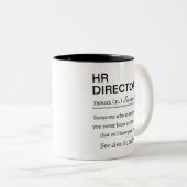 HR Director Dictionary Definition Personalized Zweifarbige Tasse (VorderseiteRechts)