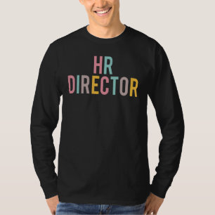 HR-Direktor Bunter Frauen Danktag Rücken T-Shirt